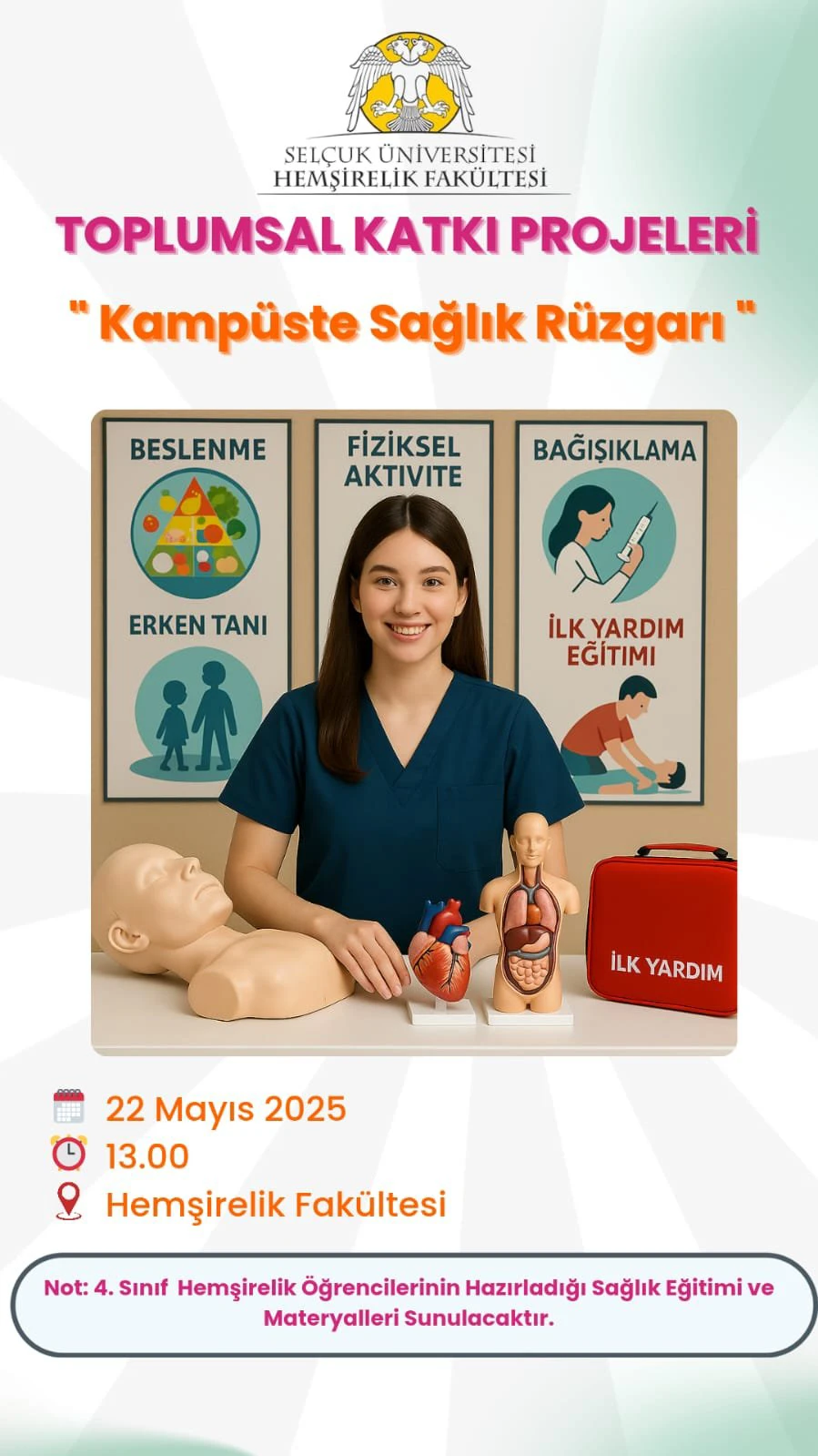 Toplumsal Katkı Projeleri “ Kampüste Sağlık Rüzgarı”  Etkinliği 